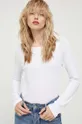 λευκό Βαμβακερή μπλούζα με μακριά μανίκια Marc O'Polo Γυναικεία