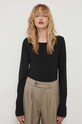 Хлопковый лонгслив Marc O'Polo хлопок чёрный B01226152199