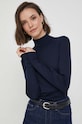 United Colors of Benetton longsleeve din bumbac uni bleumarin 3GA2E2224.016..