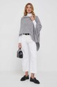 United Colors of Benetton longsleeve din bumbac 3GA2E2224.101.. alb AA00