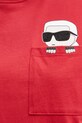 Karl Lagerfeld t-shirt bawełniany A1W17100 czerwony
