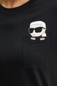 Бавовняна футболка Karl Lagerfeld A1W17100 чорний