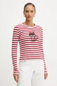 Odzież Karl Lagerfeld longsleeve bawełniany A1W17137 czerwony