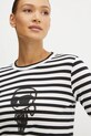 Хлопковый лонгслив Karl Lagerfeld чёрный A1W17137
