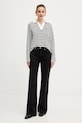 Karl Lagerfeld top a maniche lunghe in cotone A4W17081 beige AA00
