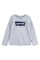 Detské tričko s dlhým rukávom Levi's bavlna sivá 4EA643.NOS.G