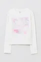 biela Detská bavlnená košeľa s dlhým rukávom OVS Dievčenský