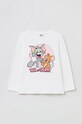 Detská bavlnená košeľa s dlhým rukávom OVS bavlna biela 1439216.GIRL.3.10YEARS.
