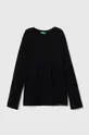 United Colors of Benetton longsleeve in cotone bambino/a nero 3I1XC10DB.G.NOS