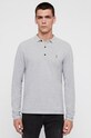 AllSaints - Longsleeve Reform Polo uni gri MD170H