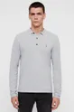 sivá AllSaints - Tričko s dlhým rukávom Reform Polo Pánsky