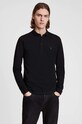 AllSaints - Longsleeve Reform Polo uni negru MD170H