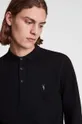 AllSaints - Tričko s dlhým rukávom Reform Polo čierna