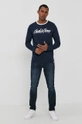 Jack & Jones Longsleeve bawełniany granatowy