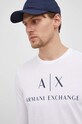 Tričko s dlhým rukávom Armani Exchange 8NZTCH.Z8H4Z.NOS biela