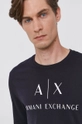 tmavomodrá Tričko s dlhým rukávom Armani Exchange