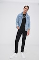 Armani Exchange longsleeve 8NZTCH.Z8H4Z.NOS negru AA00