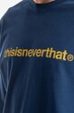 thisisneverthat cotton longsleeve top T-Logo L/S Tee TN220TTSLT01 navy