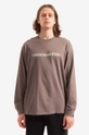 brown thisisneverthat cotton longsleeve top T-Logo L/S Tee Men’s