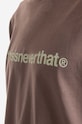 Bavlnené tričko s dlhým rukávom thisisneverthat T-Logo L/S Tee TN220TTSLT01 hnedá