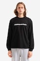 Pamučna majica dugih rukava thisisneverthat T-Logo L/S Tee relaxed crna TN220TTSLT01