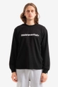 black thisisneverthat cotton longsleeve top T-Logo L/S Tee Men’s