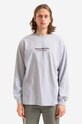 Памучна блуза с дълги ръкави thisisneverthat SE-SP L/S Tee свободна сив TN221TTSLT02