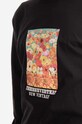Памучна блуза с дълги ръкави thisisneverthat Flower Collage L/S Tee черен TN221TTSLT04