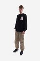 thisisneverthat cotton longsleeve top Stacked Cards L/S Tee TN213TTSLT04 black AA00