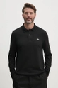 black Lacoste cotton longsleeve top L1312 031 Men’s