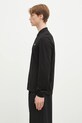 Памучна блуза с дълги ръкави Lacoste L1312 031 L1312.031 черен AA00
