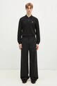 Памучна блуза с дълги ръкави Lacoste L1312 031 L1312.031 черен