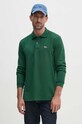 Бавовняний лонгслів Lacoste L1312 132 бавовна зелений L1312.032