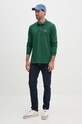 Бавовняний лонгслів Lacoste L1312 132 L1312.032 зелений AA00