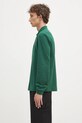 Βαμβακερή μπλούζα με μακριά μανίκια Lacoste L1312 132 L1312.032 πράσινο AA00