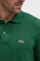 Βαμβακερή μπλούζα με μακριά μανίκια Lacoste L1312 132 L1312.032 πράσινο