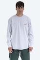 Bavlněné tričko s dlouhým rukávem Carhartt WIP Longsleeve American Script T-Shirt I029955.482XX šedá