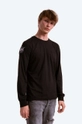 black Alpha Industries cotton longsleeve top Nasa Men’s