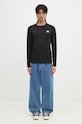 Βαμβακερή μπλούζα με μακριά μανίκια Alpha Industries Basic 198517.03 μαύρο