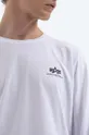 bílá Bavlněné tričko s dlouhým rukávem Alpha Industries Basic