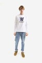 Wood Wood longsleeve bawełniany Mel 10285402.2323 biały AA00