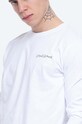 Bavlněné tričko s dlouhým rukávem Wood Wood Peter Longsleeve 12045402.2491 bílá