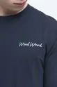 Βαμβακερή μπλούζα με μακριά μανίκια Wood Wood Peter Longsleeve Ανδρικά