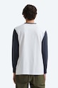 Bavlněné tričko s dlouhým rukávem Wood Wood Mark IVY Longsleeve 12135401.2489 bílá AA00