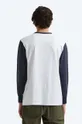 Βαμβακερή μπλούζα με μακριά μανίκια Wood Wood Mark IVY Longsleeve λευκό