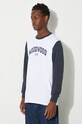 Wood Wood longsleeve din bumbac Mark IVY longsleeve alb 12135401.2489