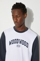 Wood Wood longsleeve bawełniany Mark IVY Longsleeve 12135401.2489 biały