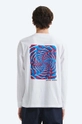 Wood Wood longsleeve bawełniany Mark Vortex Longsleeve biały