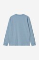 Carhartt WIP cotton longsleeve top blue I022094.FROSTED.BL