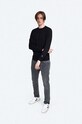Carhartt WIP cotton longsleeve top Base I026265.BLACK.WHIT black AA00